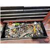 Image 25 : Custom Built Movable Metal-Top Work Bench (Bench Measures 44"H x 72"W x 36"D) (c/w : Tool Chests (2)