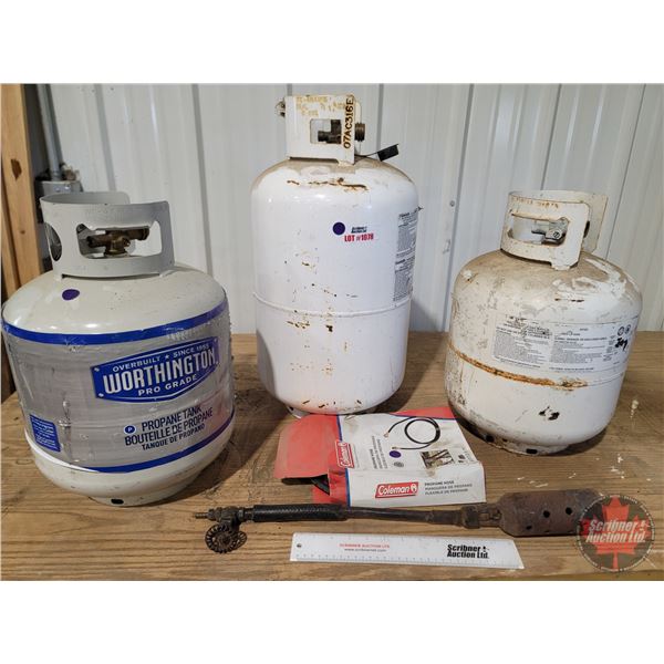 Propane Group:  Propane Tanks (3) ; Tiger Torch ; Coleman Propane Hose