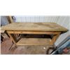 Image 2 : Wooden Work Bench w/ Liftable Lid and Storage c/w Contents (Bench Measures 36"H x 82"W x 34"D)