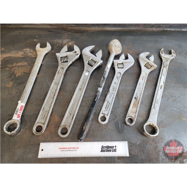 Big Wrench Group (7) : Crescent Wrenches (4) ; Combination Wrenches (2) ; 3/4" Ratchet