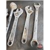 Image 2 : Big Wrench Group (7) : Crescent Wrenches (4) ; Combination Wrenches (2) ; 3/4" Ratchet
