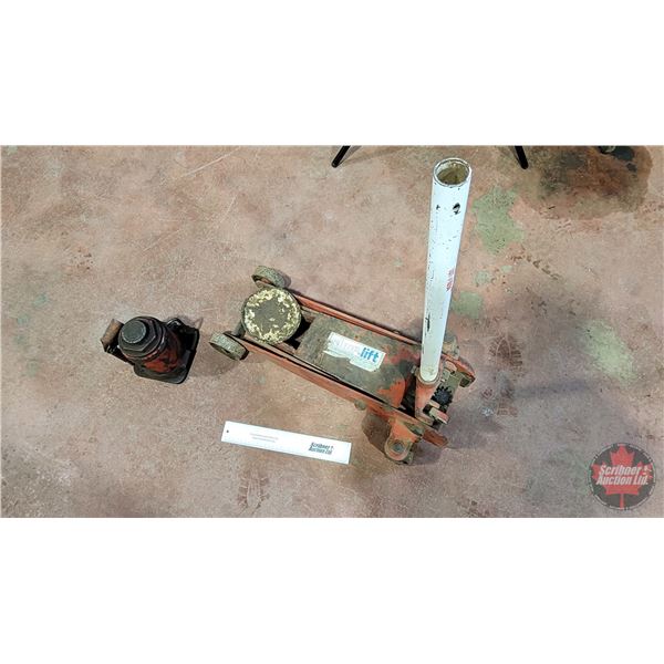 Combo: Shur Lift Floor Jack (Red) w/Bottle Jack