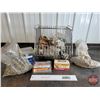 Image 1 : Wire Basket of Fasteners: Brad Nails & Variety of Screws