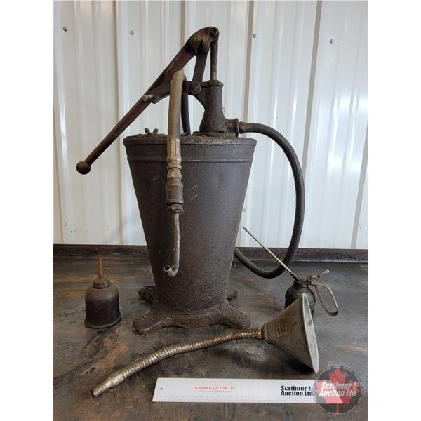 Antique Combo : Oil Pump; Oilers (2); Funnel