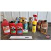 Image 1 : Assortment of Shop Fluids: Spray Paints; Car Wax; Hand Cleaner; etc!