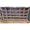 Image 1 : Free Standing Wood Shelving Unit (24 Cubbies) (Measures 53"H x 96-1/2"W x 16"D)