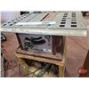 Image 2 : Delta 8" Bench Saw/ Table Saw Mounted on Wooden Stand (Total Measures 38"H x 26"W x 17-1/2"D)