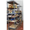 Image 1 : Adjustable Metal Shelving Unit : Wood Shelves (NOT WITH CONTENTS - SHELVING UNIT ONLY!)