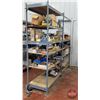 Image 2 : Adjustable Metal Shelving Unit : Wood Shelves (NOT WITH CONTENTS - SHELVING UNIT ONLY!)