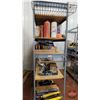 Image 2 : Adjustable Metal Shelving Unit : Wood Shelves (NOT WITH CONTENTS - SHELVING UNIT ONLY!)