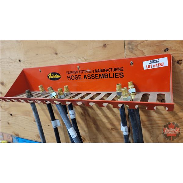 Fairview Fittings Hose Assemblies with Rack (7 Hoses) (25"W)