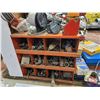 Image 8 : Pallet Lot: Wooden Bolt Bin with CONTENTS! (Parts, Fasteners, Components, etc!)