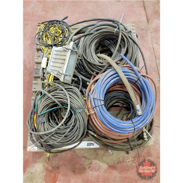 Pallet Lot: Shop Supply / Hoses / Wiring & Halogen Work Light