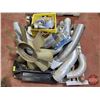 Image 1 : Pallet Lot ~ Truck Parts: Flex Pipe; Mud Flaps; Lug Nut Caps; Fan; Circulating Heater; etc!