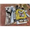 Image 3 : Pallet Lot ~ Truck Parts: Flex Pipe; Mud Flaps; Lug Nut Caps; Fan; Circulating Heater; etc!