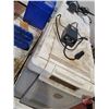 Image 2 : Table Lot: Coleman Electric Coolers (2) ; Water Bottle; Eavestrough Drain; etc