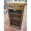 Image 1 : Art Deco Waterfall Front Cabinet (Door Glass Broken) (47"H x 22"W x 12-1/2"D)