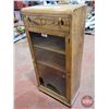 Image 2 : Art Deco Waterfall Front Cabinet (Door Glass Broken) (47"H x 22"W x 12-1/2"D)