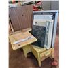 Image 2 : Vintage Student Desk with Atlas; Mirrors & Whiteboard