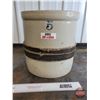 Image 1 : 5 Gallon Crock with Old Belt Repair (Cracks) (13"H x 12-1/2"Dia)