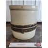 Image 4 : 5 Gallon Crock with Old Belt Repair (Cracks) (13"H x 12-1/2"Dia)