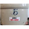 Image 7 : 5 Gallon Crock with Old Belt Repair (Cracks) (13"H x 12-1/2"Dia)