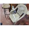 Image 2 : Combo/Grouping (7) : Step Stool; Chairs (3); Bar Stools; Elec Heater