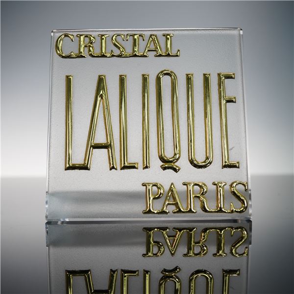 Lalique Crystal Display Plaque Cristal Lalique Paris