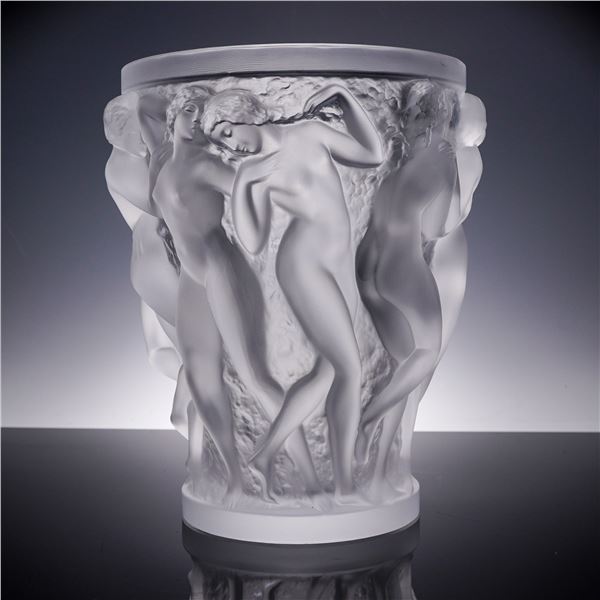 Lalique Crystal Bacchantes Vase, Nude Female Design