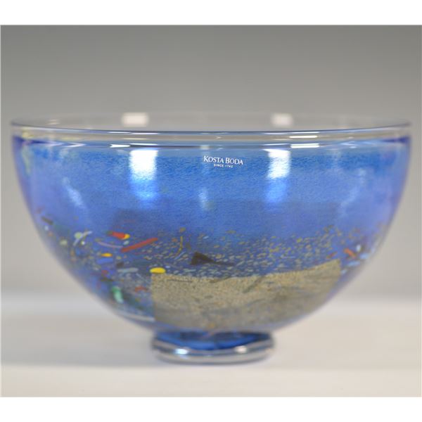 Kosta Boda Bertil Vallien Satellite Art Glass Bowl