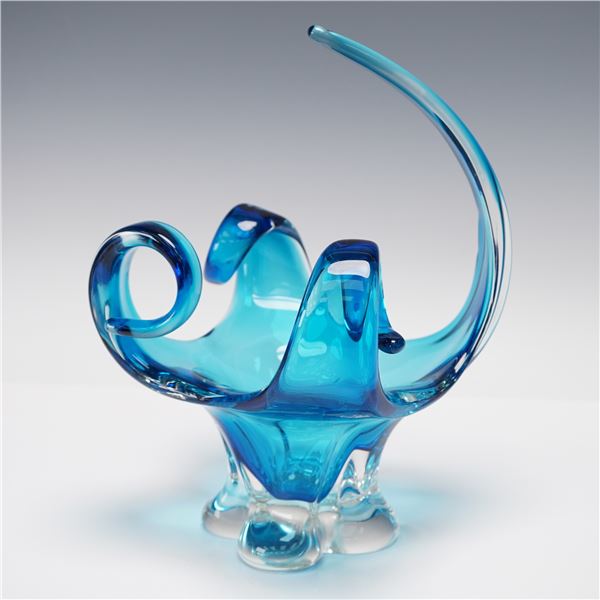 Mid-Century Chalet Art Glass Freeform Centerpiece Bowl