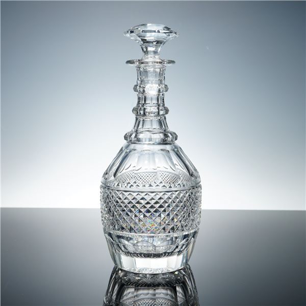 St Louis France Trianon Facetted Crystal Cordial Wine Decanter with Stopper