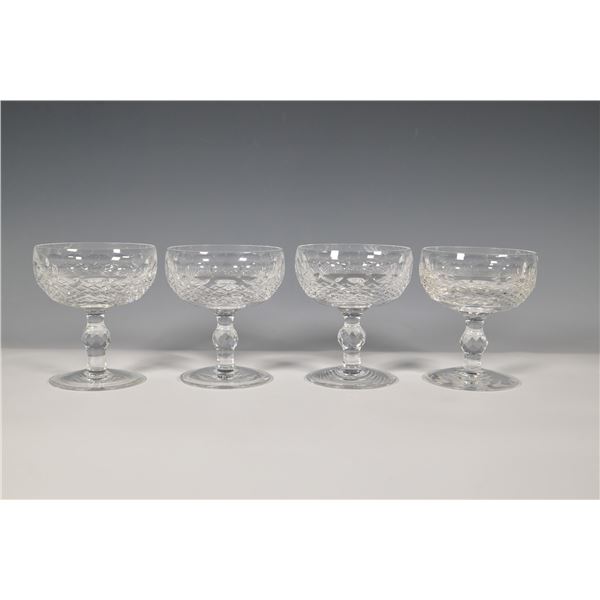 4pc Waterford Crystal Champagne Coupes, Colleen