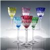 Image 2 : 12pc Saint-Louis Crystal Colorful Stemware, Tommy