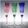Image 5 : 12pc Saint-Louis Crystal Colorful Stemware, Tommy