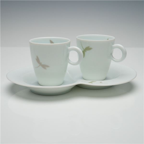 3pc Van Cleef & Arpels  Tea Cups and Saucer Set, Dragonfly