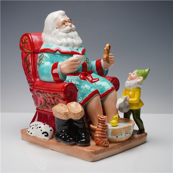 Waterford Holiday Heirlooms Cookie Jar, Tea Time for Santa