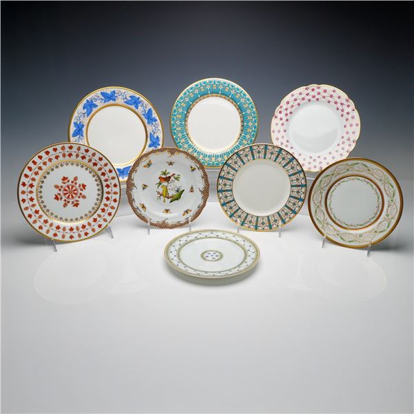 8pc European Porcelain Collection Plate Set