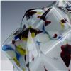 Image 5 : Hand Blown Art Glass Light Shade, Multicolor Spatter Pattern