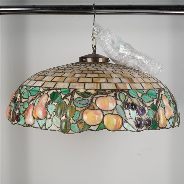 Stained Glass Fruit Motif Hanging Pendant Lamp