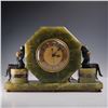Image 1 : Whitehall Hammond Art Deco Onyx Mantel Clock with Harlequins