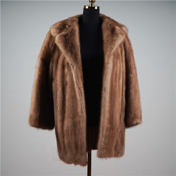 Vintage Brown Mink Fur Coat by Sperry Furs Fort Dodge