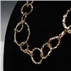 Image 4 : 2pc Gold Tone Hammered Link Chain Necklace Set