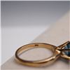 Image 3 : 10K Gold Solitaire Ring with Blue Topaz, Marked SABRINAS
