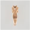 Image 3 : 14kt Blush Rose Gold Diamond Bridal Set with Intricate Detailing