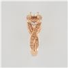 Image 4 : 14kt Blush Rose Gold Diamond Bridal Set with Intricate Detailing
