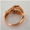Image 5 : 14kt Blush Rose Gold Diamond Bridal Set with Intricate Detailing