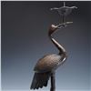 Image 2 : Japanese Bronze Crane and Turtle Candlestick
