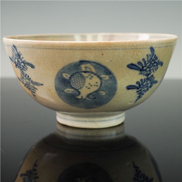 Antique Chinese Blue and White Porcelain Bowl