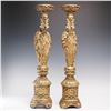 Image 5 : Pair of Large Gilded Angel Motif Candlestick Holders